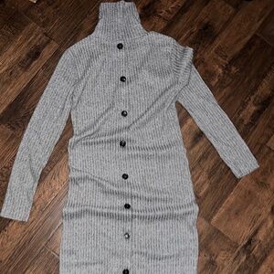 Spring Haze ribbed knit button-down sweater dress Size Medium